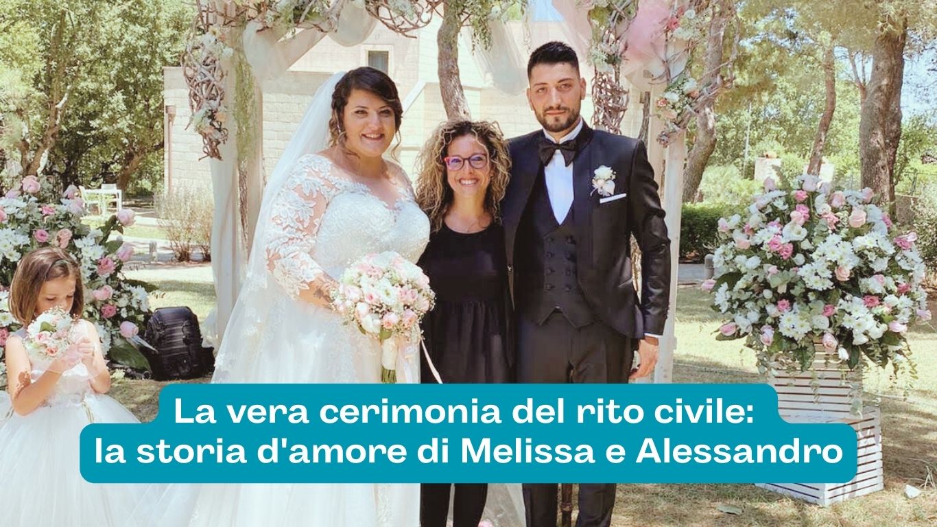 La vera cerimonia del rito civile: la storia d'amore di Melissa e Alessandro