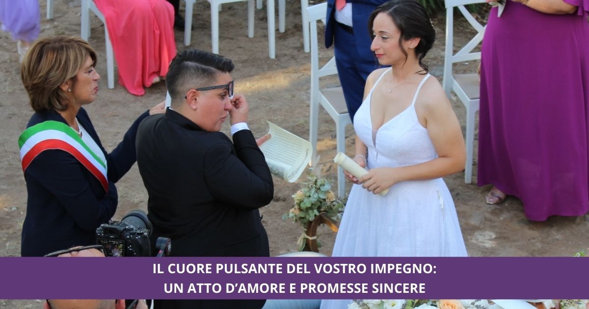 Il cuore pulsante del vostro impegno: un atto d’amore e promesse sincere